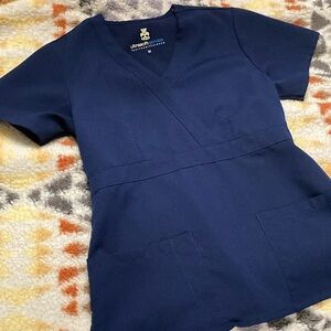 Navy blue scrub top
